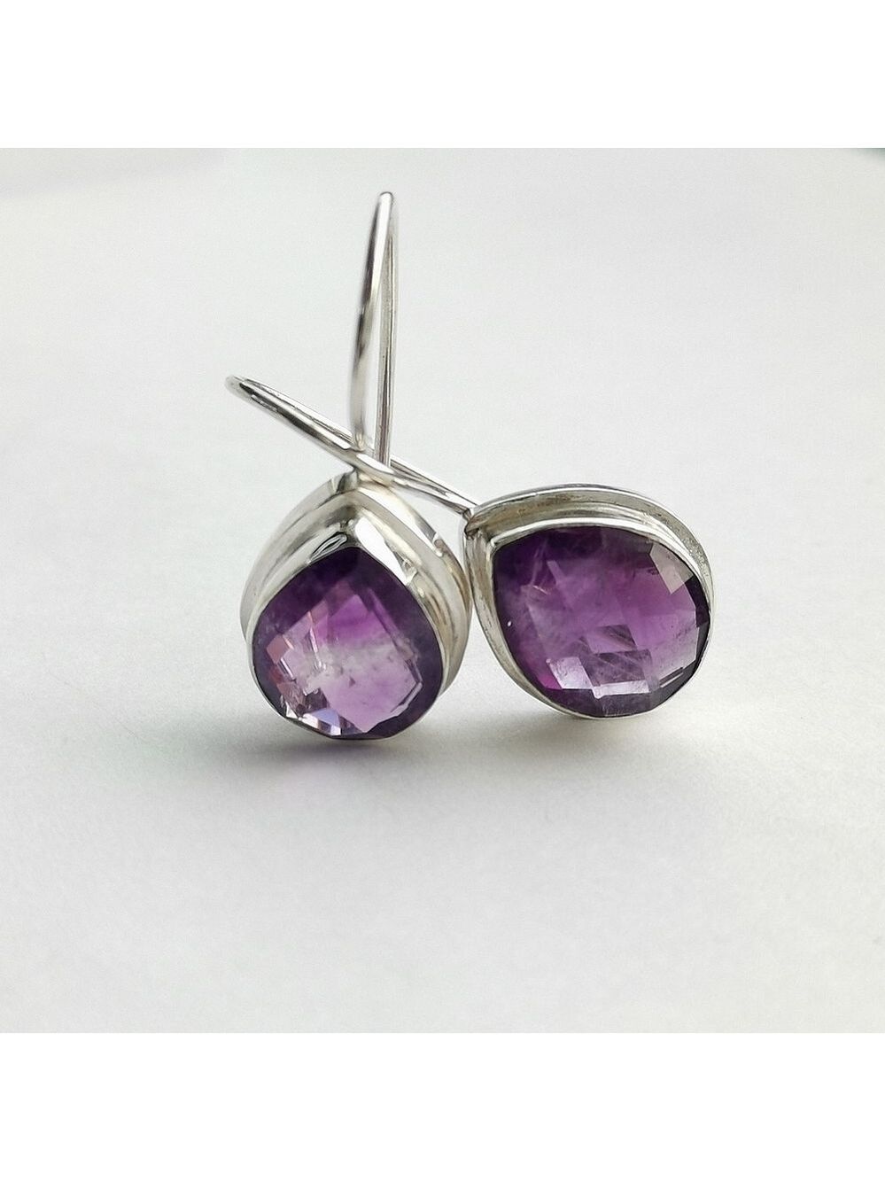 Sterling silver Amethyst drop earrings 🆕